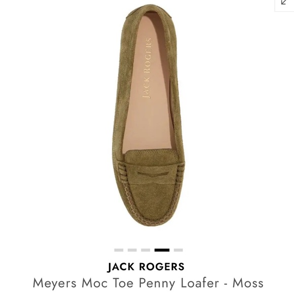 Jack Rogers Shoes - Jack Rogers Meyers Moc Toe Penny Loafer - Moss